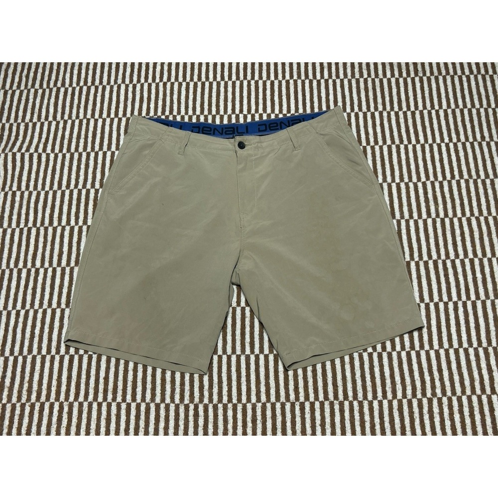 Denali Mens Hybrid Swim Shorts 38 Khaki Board Shorts Surf Beach Stretch